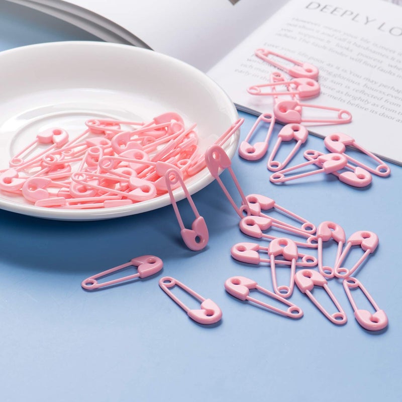 JUXINGDAZYF 144 Pieces of Plastic Safety Pin Girl Baby Shower Preferred Charm (Pink) - Image 3